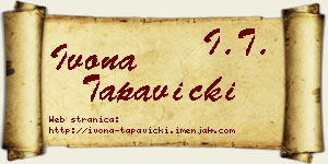Ivona Tapavički vizit kartica
